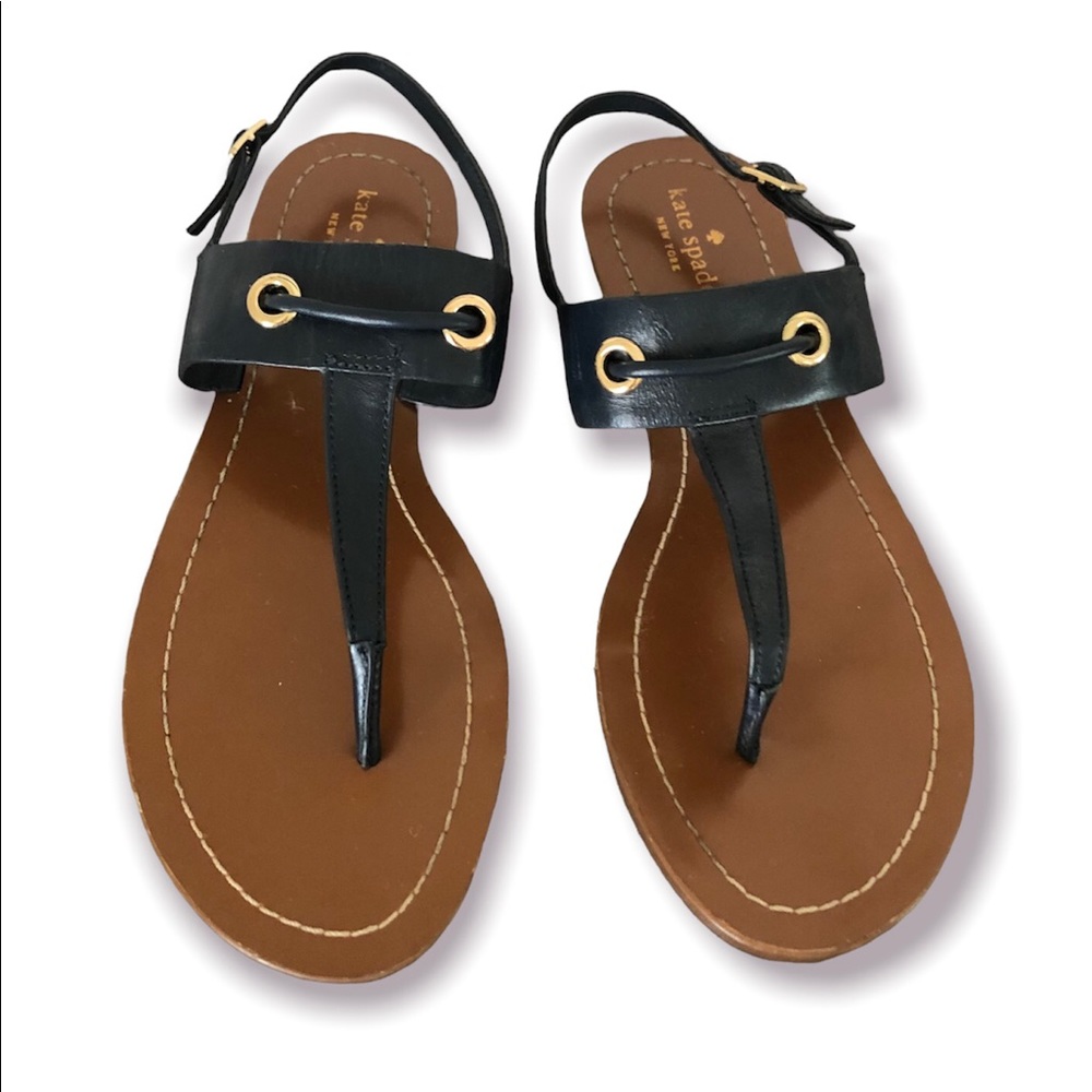 Kate Spade Carolina Leather Thong Sandals.